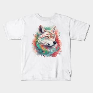 wolf artwork Kids T-Shirt